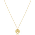 16" Necklace Gold - Respect Small Gold Disc