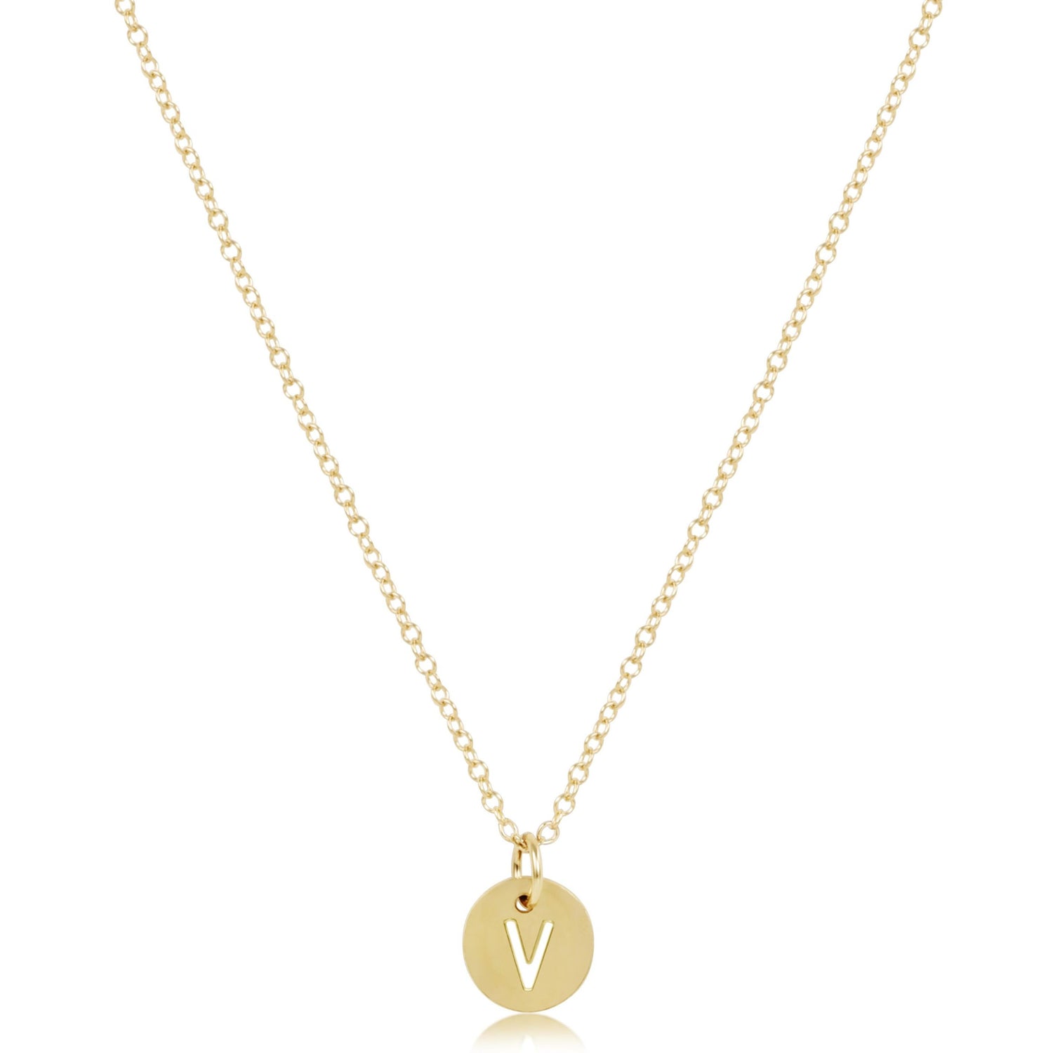 16" Necklace Gold - Respect Small Gold Disc