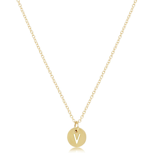 16" Necklace Gold - Respect Small Gold Disc