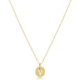 16" Necklace Gold - Respect Small Gold Disc