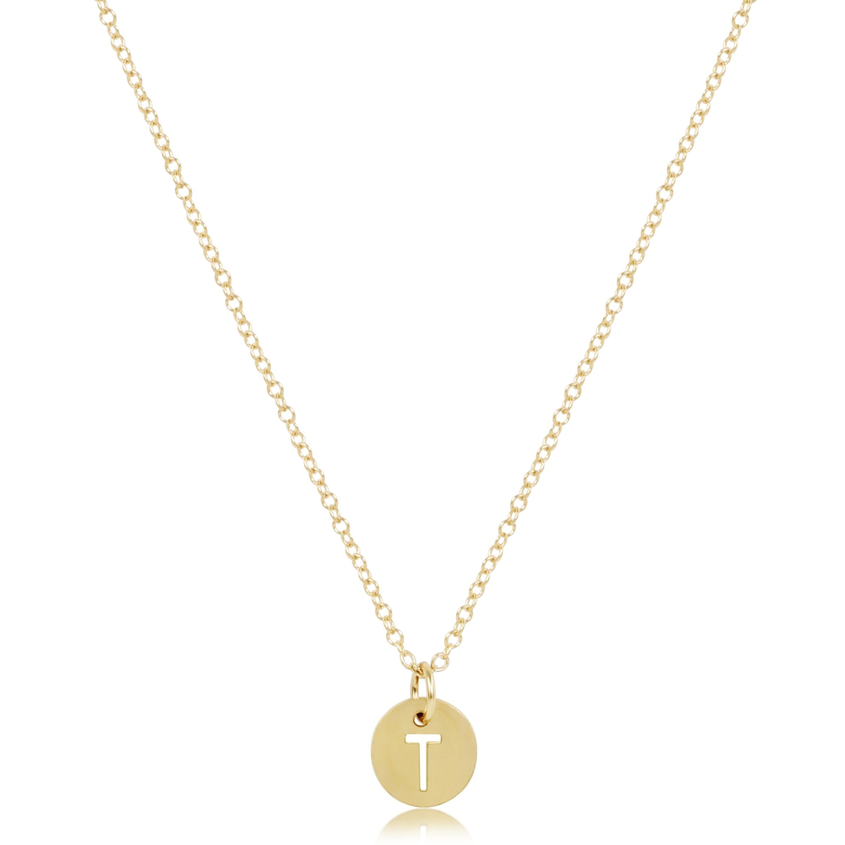 16" Necklace Gold - Respect Small Gold Disc