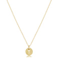 16" Necklace Gold - Respect Small Gold Disc