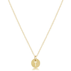 16" Necklace Gold - Respect Small Gold Disc
