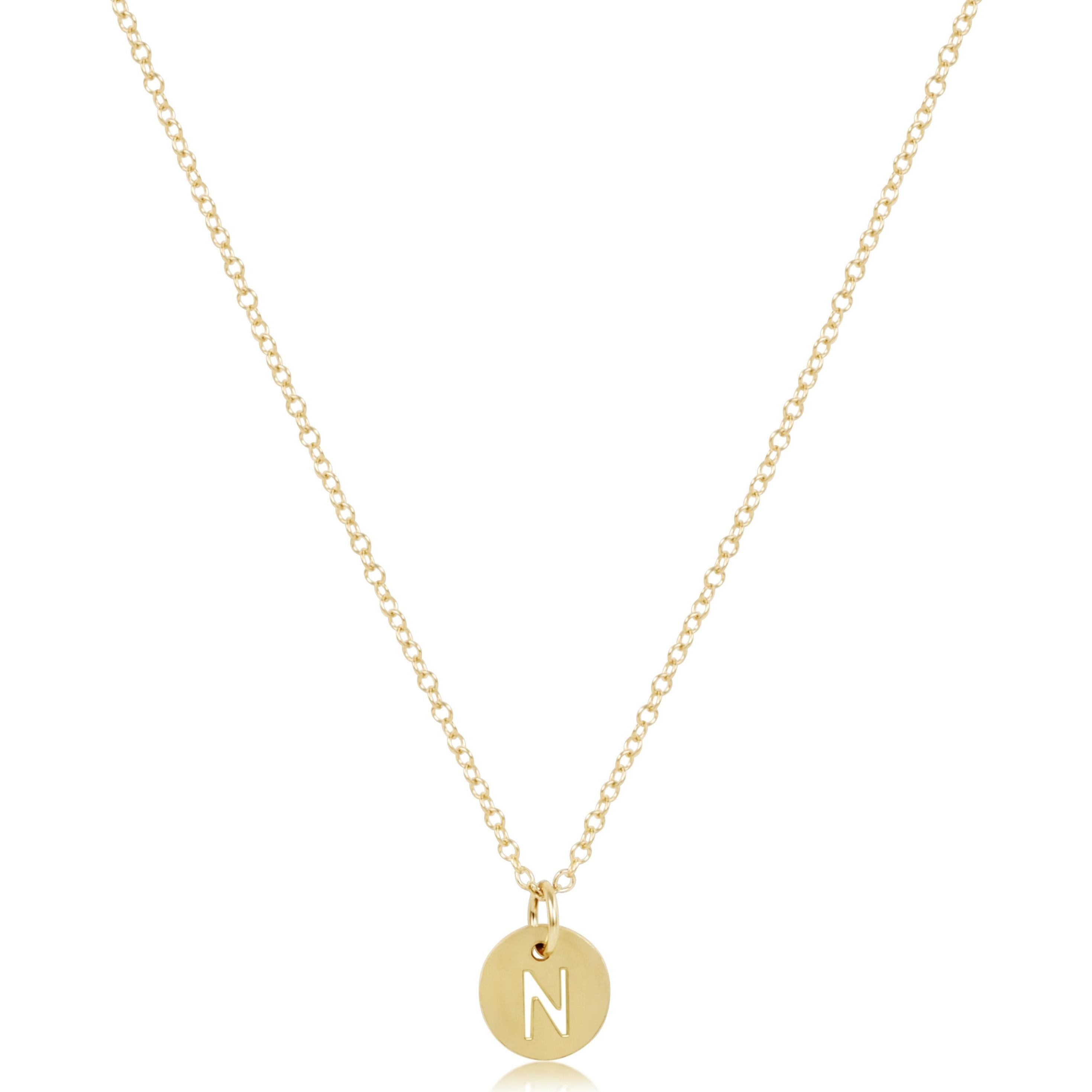 16" Necklace Gold - Respect Small Gold Disc