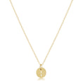 16" Necklace Gold - Respect Small Gold Disc