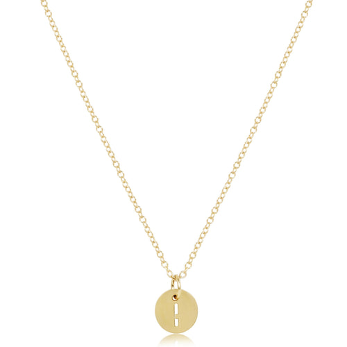 16" Necklace Gold - Respect Small Gold Disc