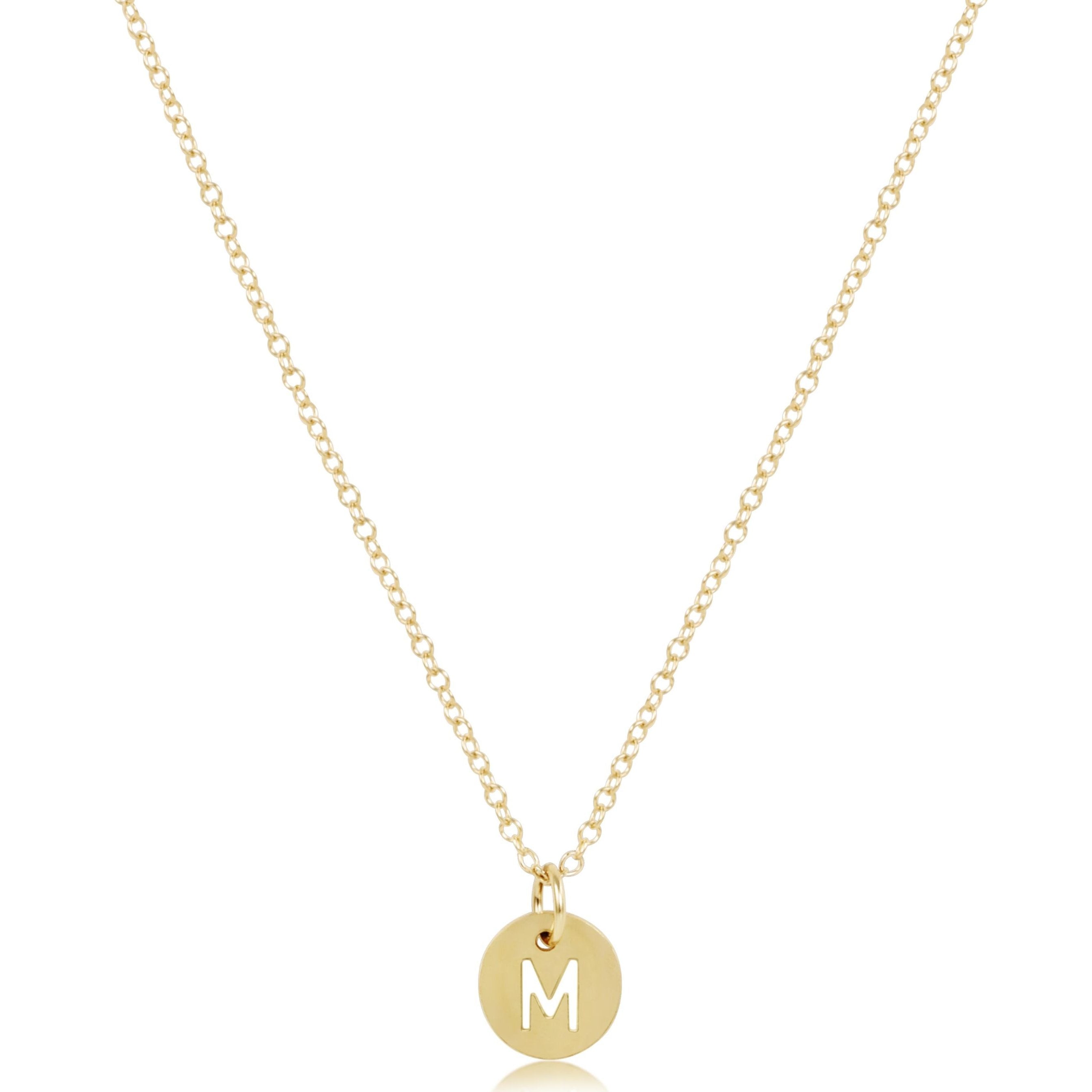 16" Necklace Gold - Respect Small Gold Disc