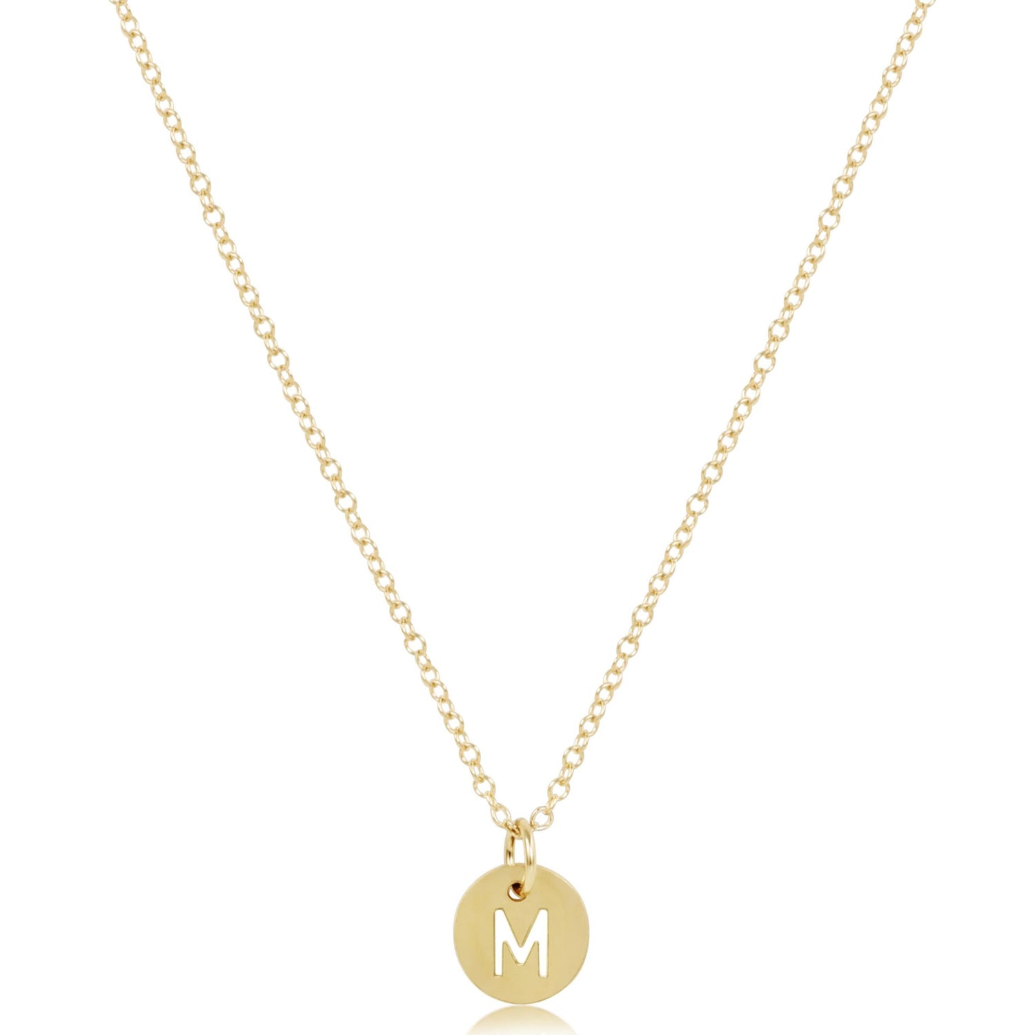 16" Necklace Gold - Respect Small Gold Disc