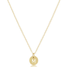 16" Necklace Gold - Respect Small Gold Disc