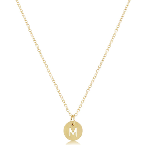 16" Necklace Gold - Respect Small Gold Disc