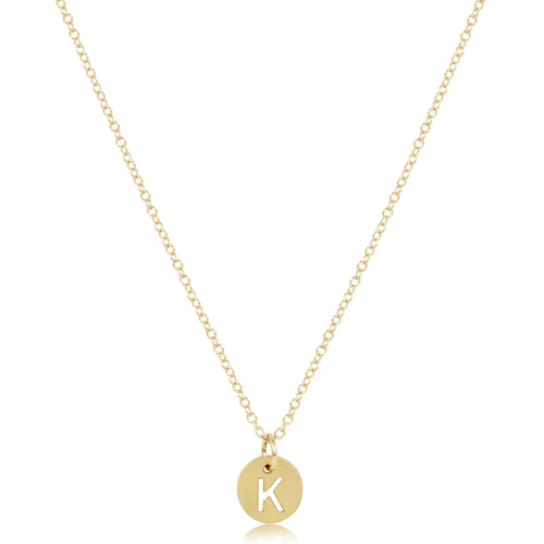 16" Necklace Gold - Respect Small Gold Disc