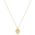 16" Necklace Gold - Respect Small Gold Disc