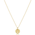 16" Necklace Gold - Respect Small Gold Disc