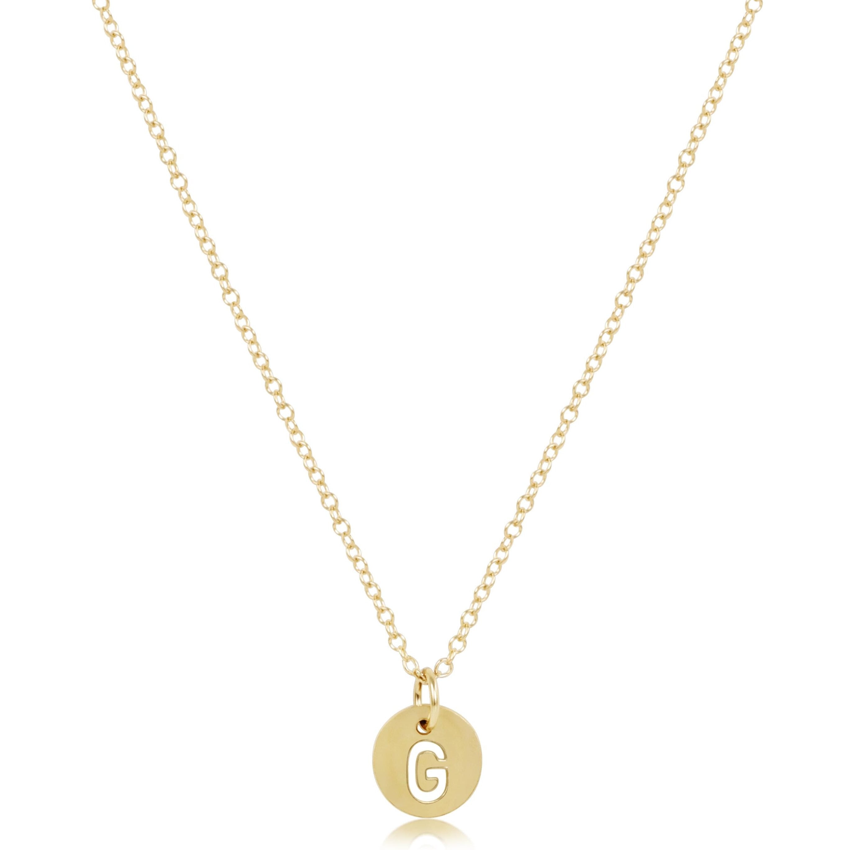 16" Necklace Gold - Respect Small Gold Disc