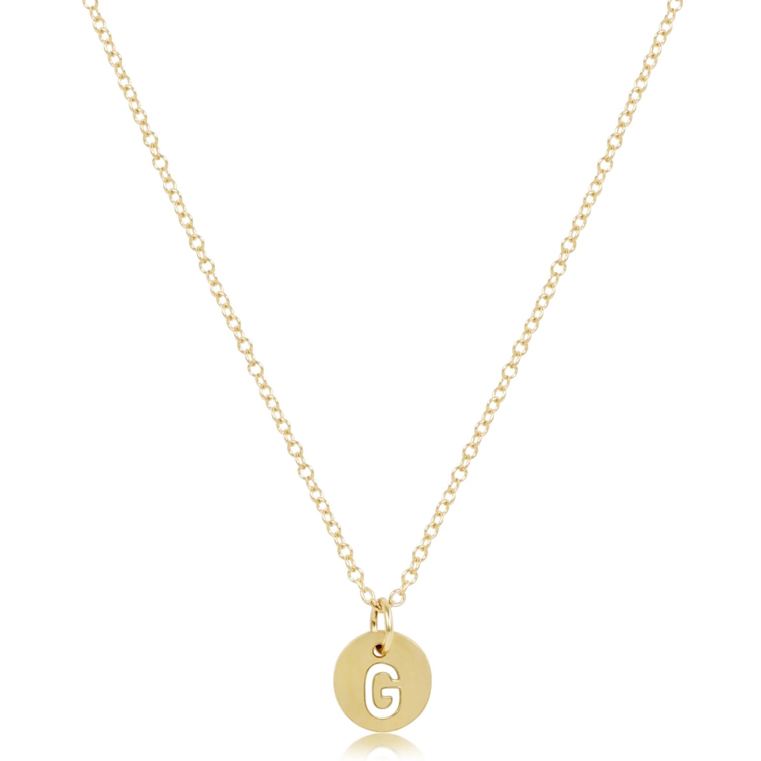 16" Necklace Gold - Respect Small Gold Disc