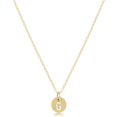 16" Necklace Gold - Respect Small Gold Disc