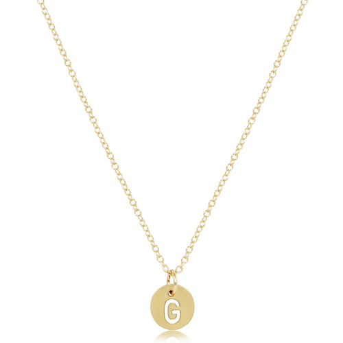 16" Necklace Gold - Respect Small Gold Disc