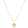 16" Necklace Gold - Respect Small Gold Disc