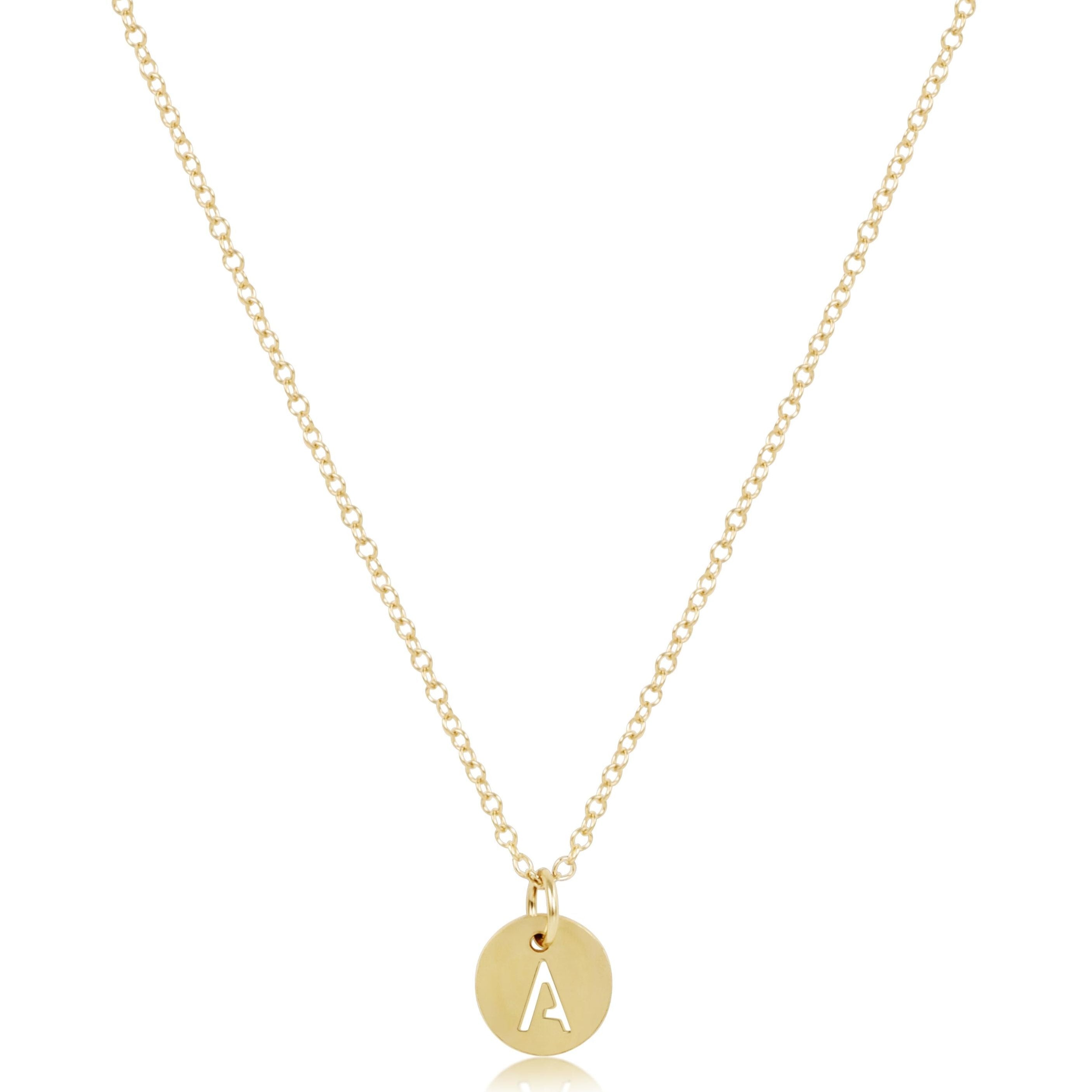 16" Necklace Gold - Respect Small Gold Disc