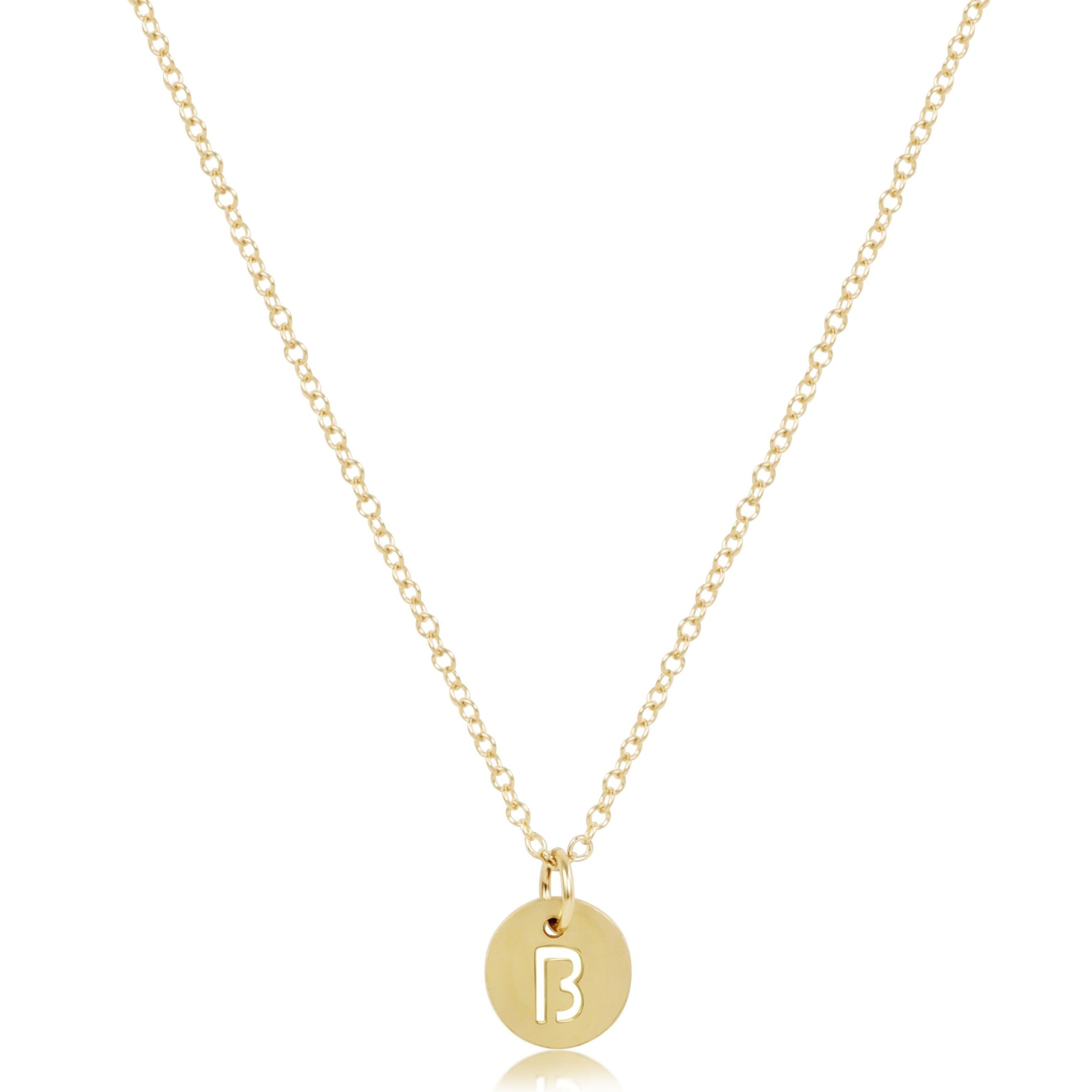 16" Necklace Gold - Respect Small Gold Disc