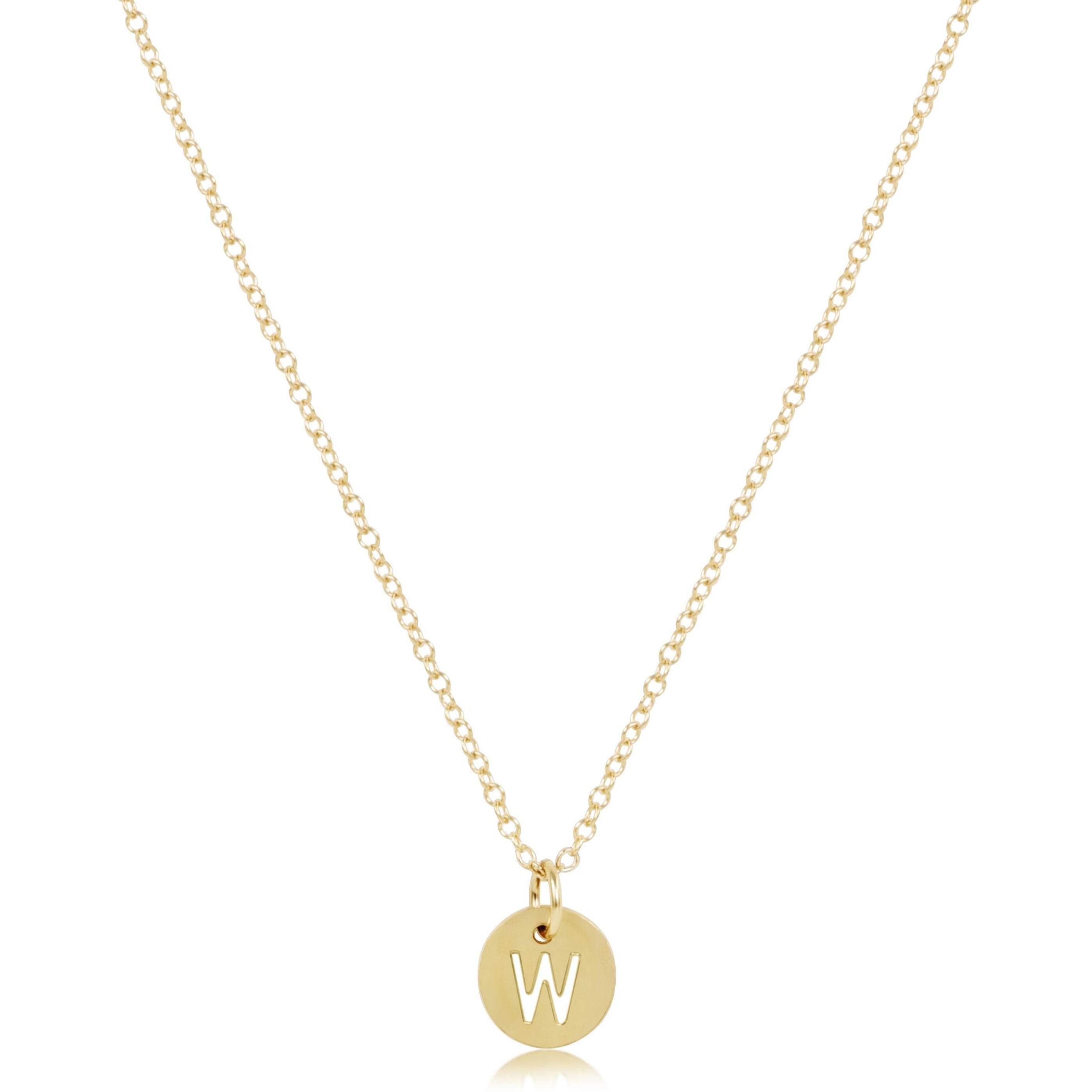 16" Necklace Gold - Respect Small Gold Disc