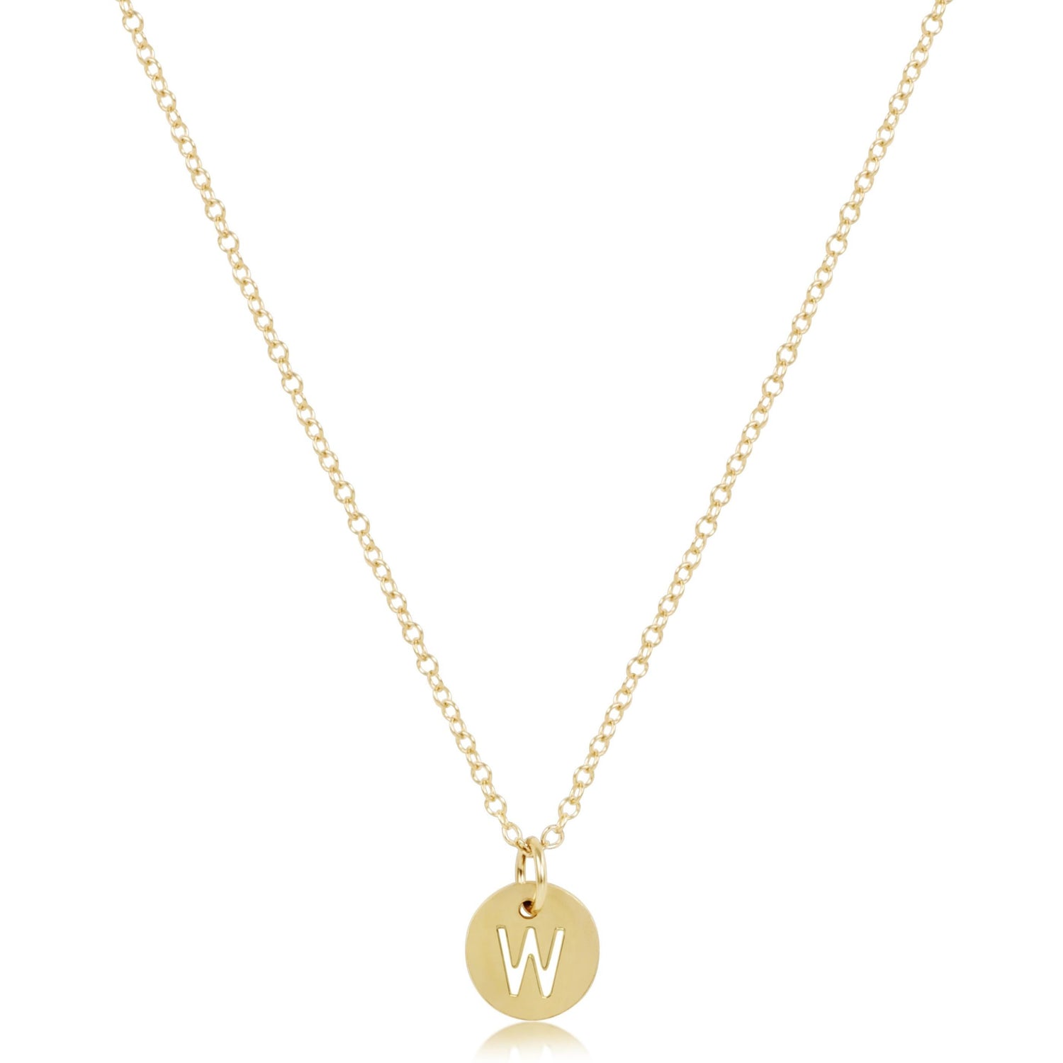 16" Necklace Gold - Respect Small Gold Disc