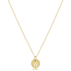 16" Necklace Gold - Respect Small Gold Disc