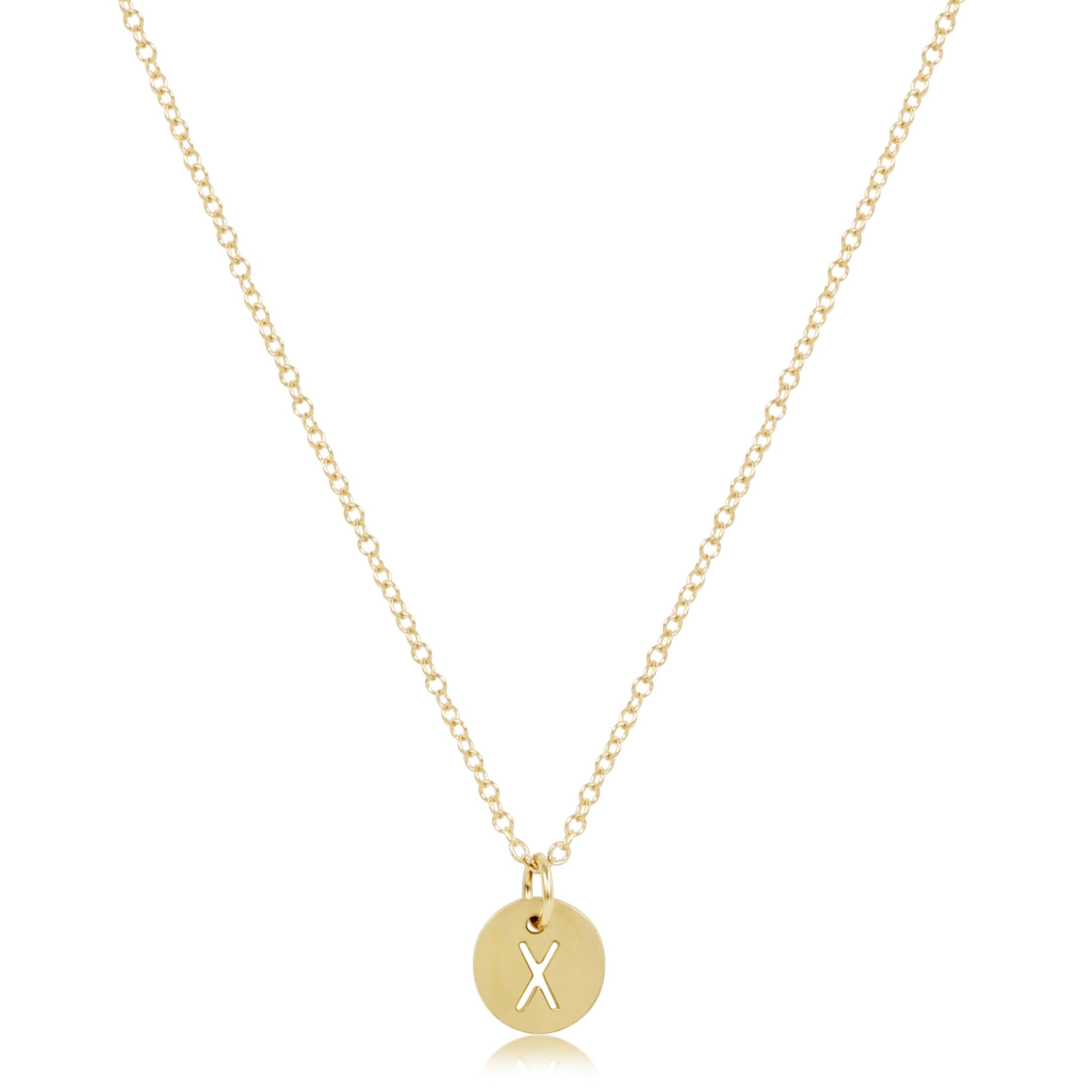 16" Necklace Gold - Respect Small Gold Disc