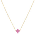 16" Necklace Gold - Signature Cross Small