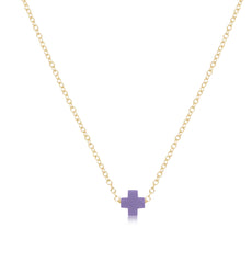 egirl 14" Necklace Gold - Signature Cross Small
