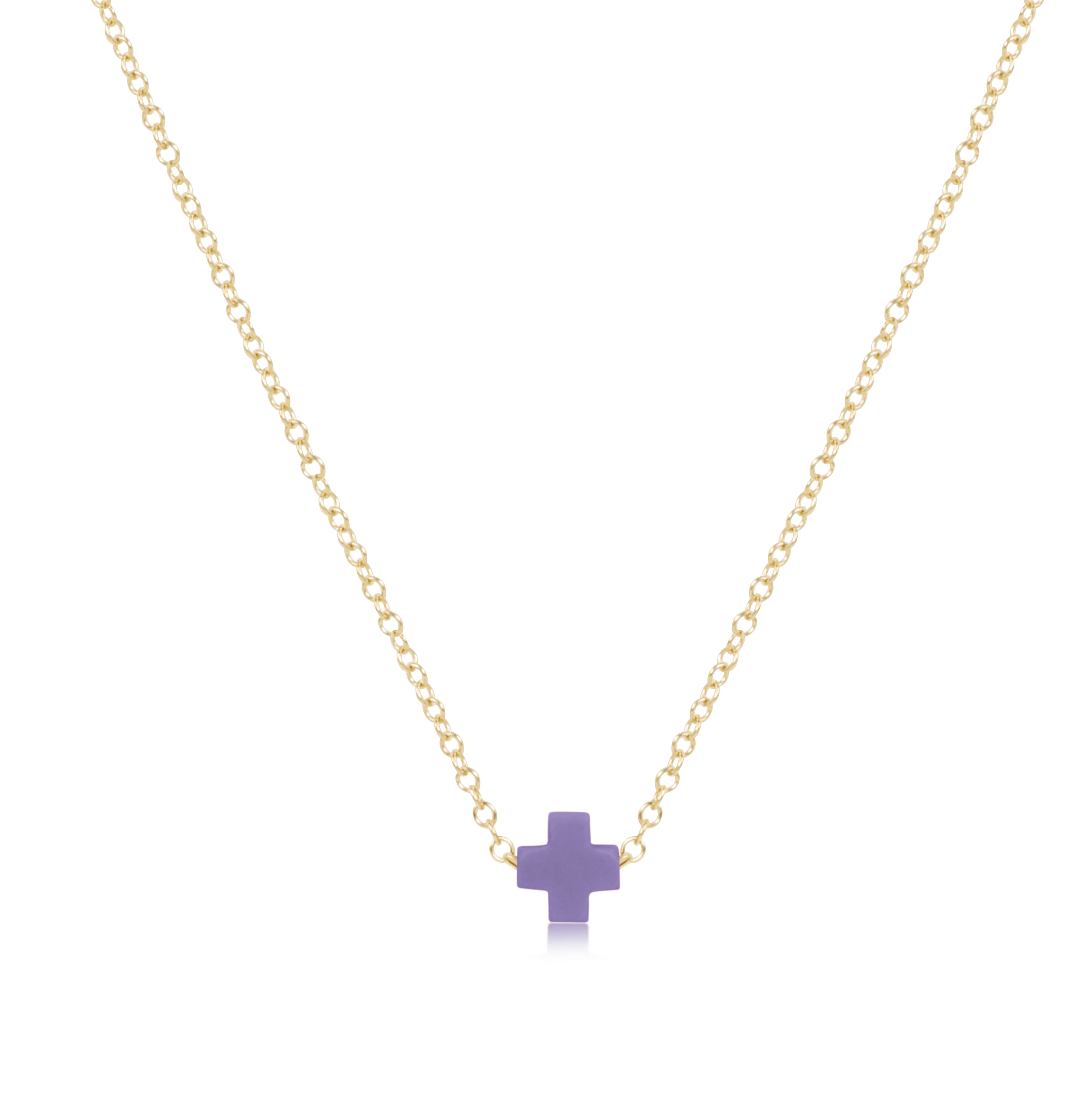 egirl 14" Necklace Gold - Signature Cross Small