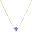 16" Necklace Gold - Signature Cross Small