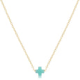 16" Necklace Gold - Signature Cross Small