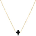 16" Necklace Gold - Signature Cross Small