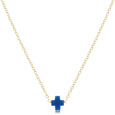 16" Necklace Gold - Signature Cross Small