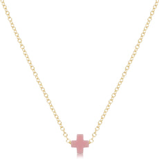 16" Necklace Gold - Signature Cross Small