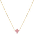 16" Necklace Gold - Signature Cross Small