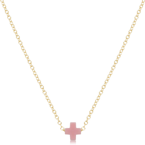 16" Necklace Gold - Signature Cross Small