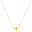 16" Necklace Gold - Signature Cross Small