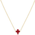 16" Necklace Gold - Signature Cross Small