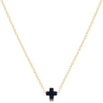 16" Necklace Gold - Signature Cross Small