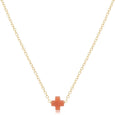 16" Necklace Gold - Signature Cross Small