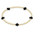 Signature Cross Small Gold Pattern 2mm Bead Bracelet