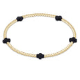 Signature Cross Small Gold Pattern 2mm Bead Bracelet