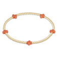 Signature Cross Small Gold Pattern 2mm Bead Bracelet