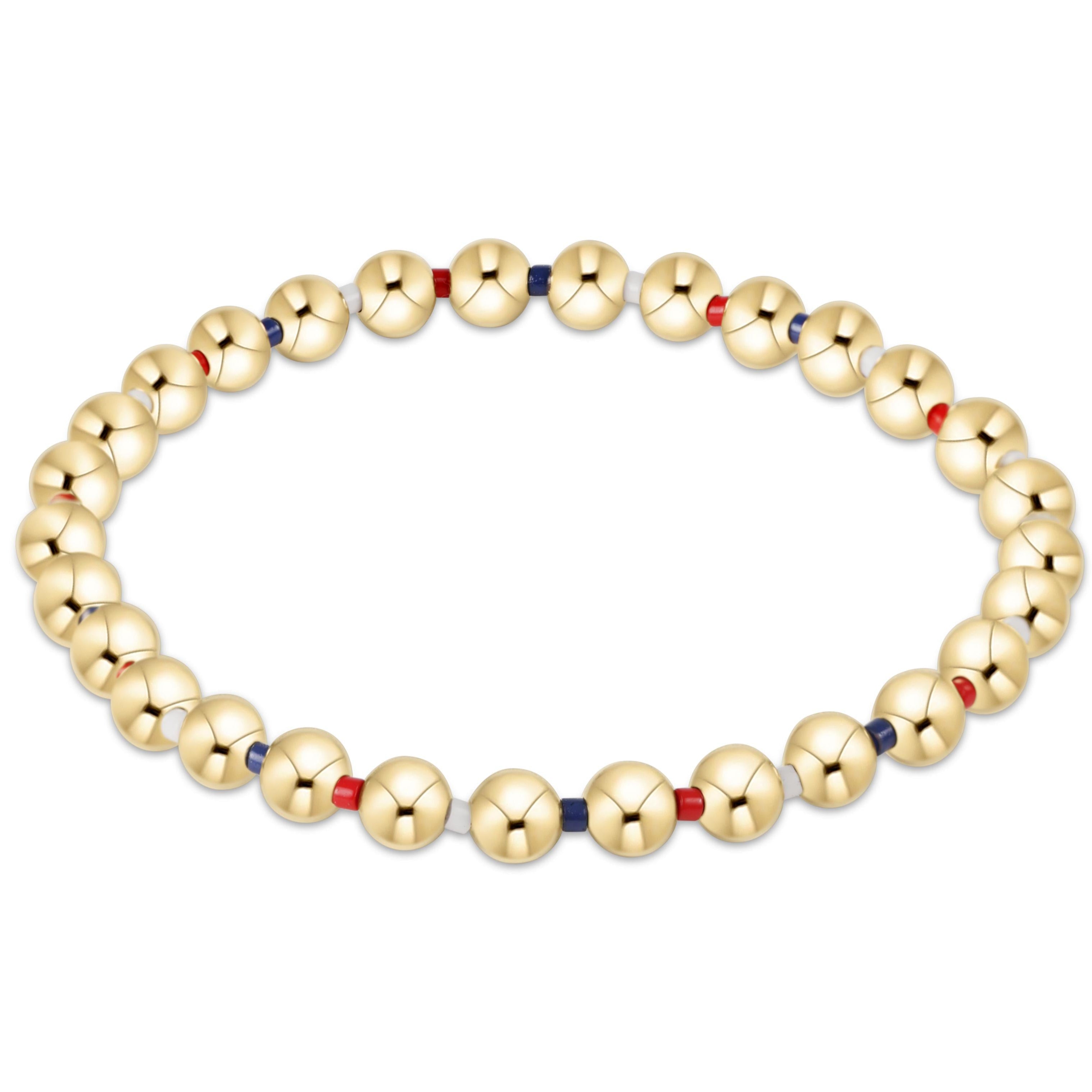 Hope Grateful 5mm Bead Bracelet - Firecracker