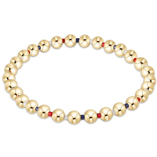 Hope Grateful 5mm Bead Bracelet - Firecracker