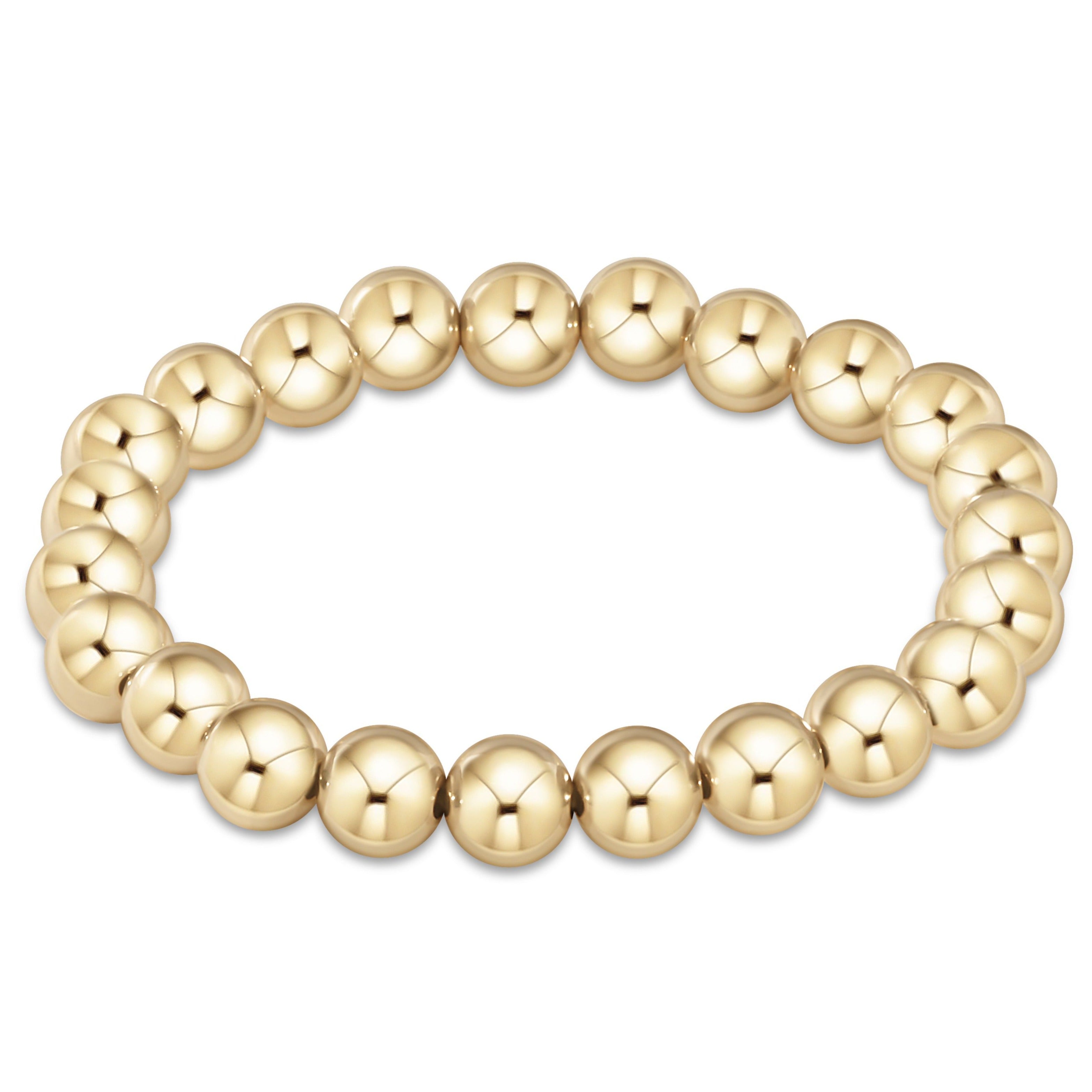 Garnet Skinny Stacker Bracelet (6mm Beads) X-Small - 6 / Gold