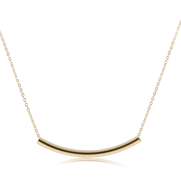 16" Necklace Gold - Bliss Bar Smooth Gold