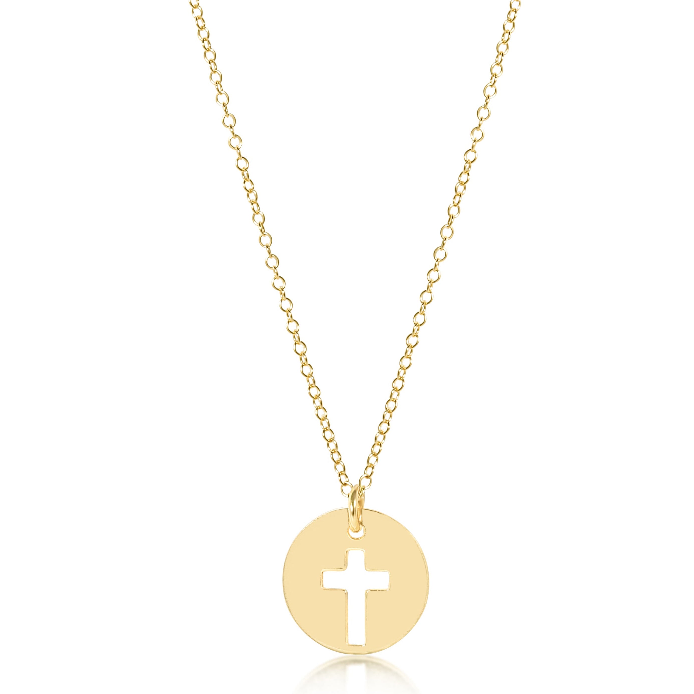 egirl 14" Necklace Gold - Blessed Gold Disc